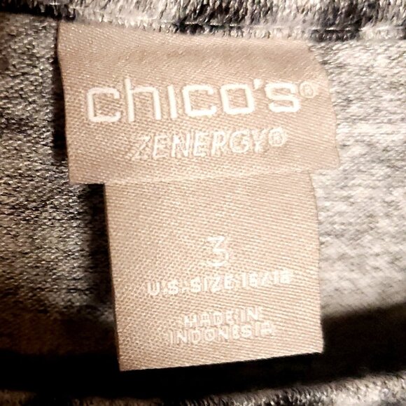 Chico's Womens Grey Black Leopard Soft Stretchy Tank Top 16-18 - Picture 4 of 4